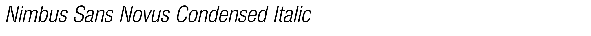 Nimbus Sans Novus Condensed Italic image
